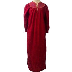 Red Robe Nightgown Costume Size 14-16